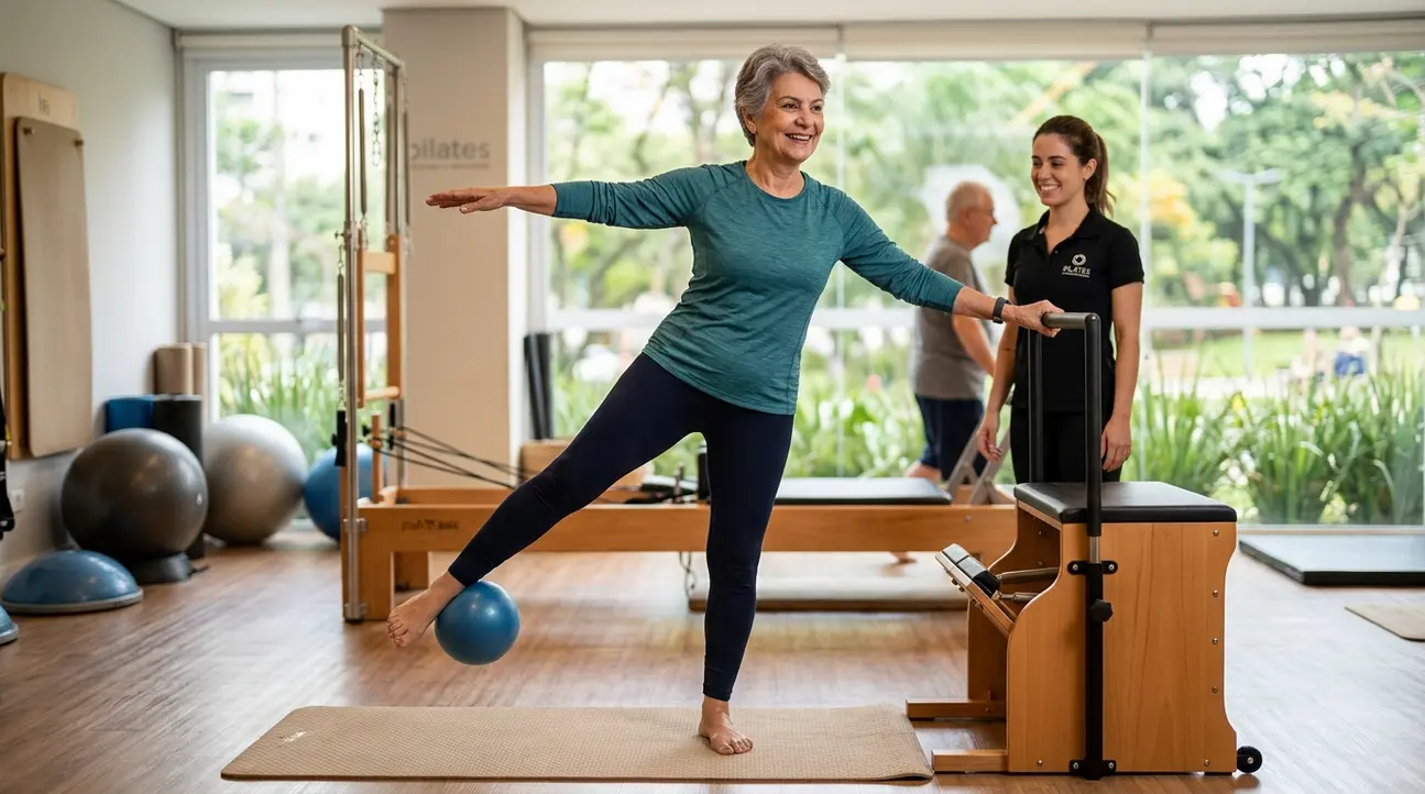 Pilates para idosos melhora mobilidade e equilíbrio